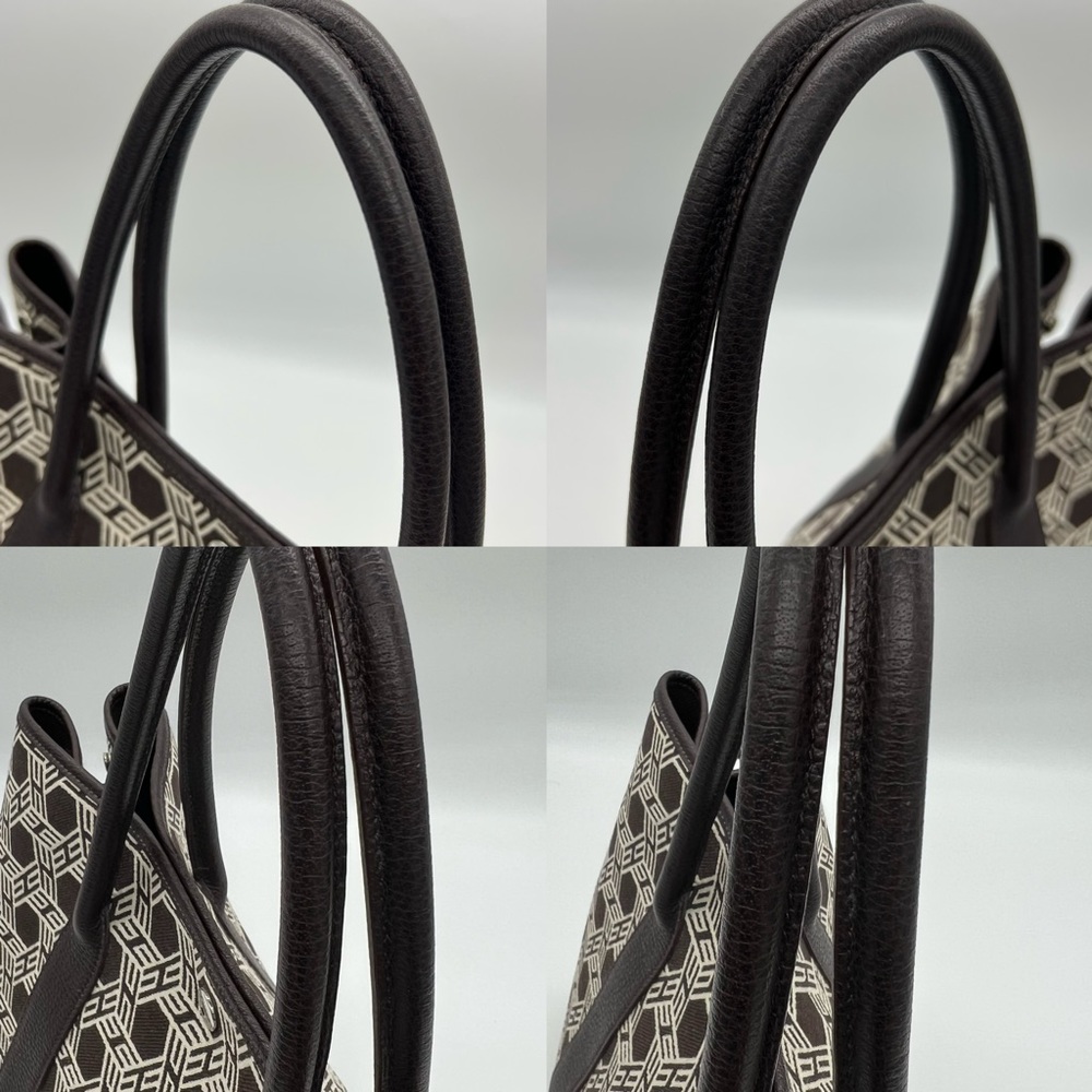 Authentic Hermès canvas/ brown leather Garden party 36 - Picture 13 of 17